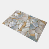 Paillasson Mère de perle et de cellules d'or abstrait (Incliné)