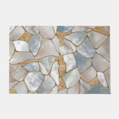 Paillasson Mère de perle et de cellules d'or abstrait (Devant)