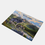 Paillasson Mère Wolf & Pups Mountain River Valley (Incliné)