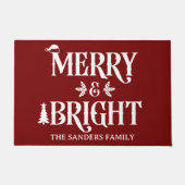 Paillasson Merry and Bright Cute Christmas Family (Devant)