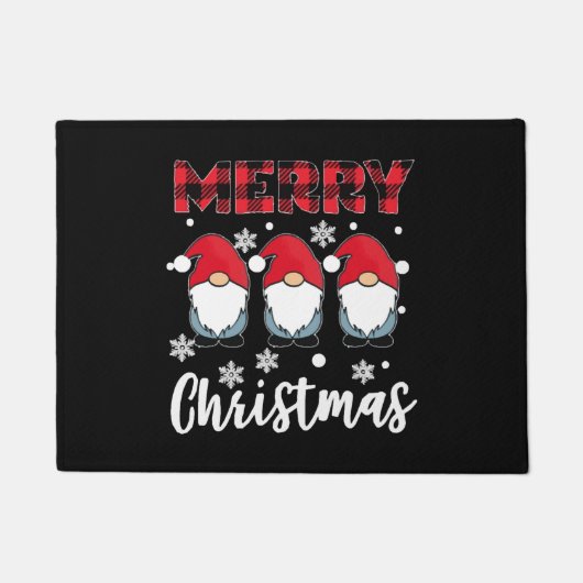 Paillasson Merry Christmas Gnome Gnomes Gnomes (Devant)