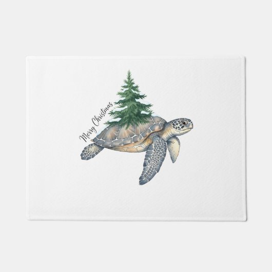 Paillasson Merry Christmas Sea Turtle (Devant)