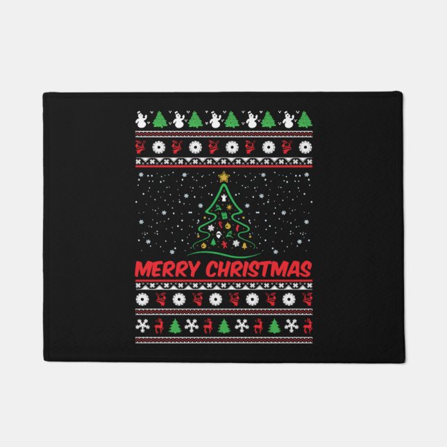 Paillasson Merry Christmas Ugly Christmas Sweater (Devant)