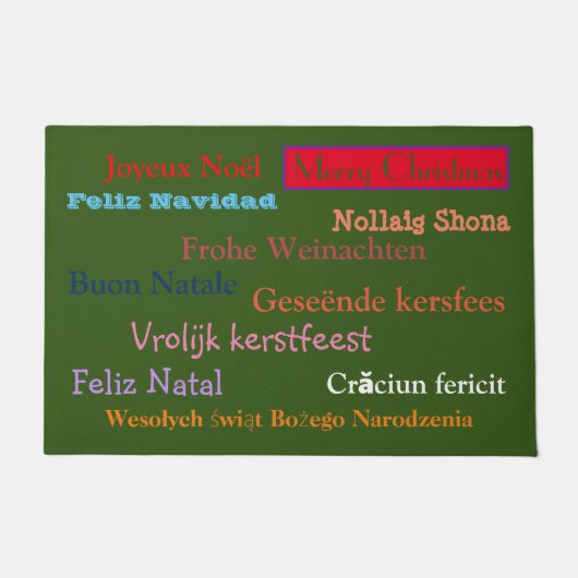 PAILLASSON MERRY NOËL EN 11 LANGUES (Devant)