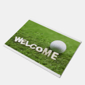 Paillasson Message d'accueil avec balle de golf (Incliné)