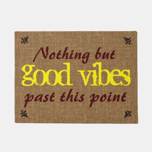 Paillasson Message positif de bonne vibration (Devant)