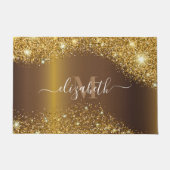 Paillasson Métal et Parties scintillant d'or (Devant)