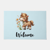 Paillasson Mets Pony Manger Mangeurs Bienvenue (Devant)