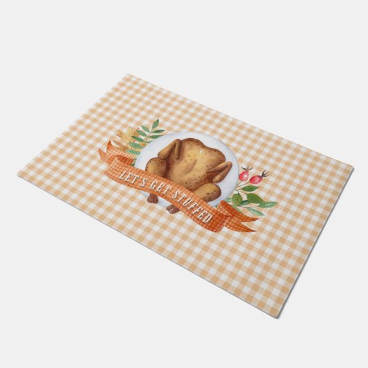 Paillasson Mettons-nous un peu bourrés Thanksgiving Turquie (Incliné)