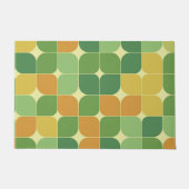 Paillasson Mi-siècle Abstrait vert orange jaune (Devant)