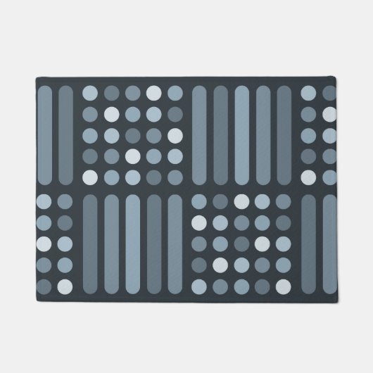 Paillasson Mi-siècle Circles modernes Lignes Ardoise (Devant)