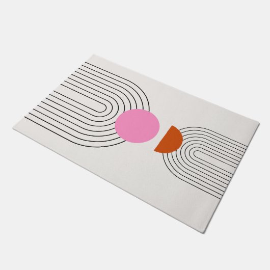 Paillasson Mi-Siècle Moderne 02 Crème Soleil Et Arc-En-Ciel R (Incliné)