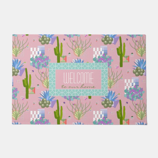 Paillasson Mi siècle Moderne Désert Paysage l N'importe quell (Devant)