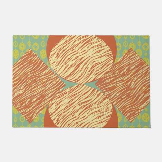 Paillasson Mi-siècle moderne géométrique (Devant)