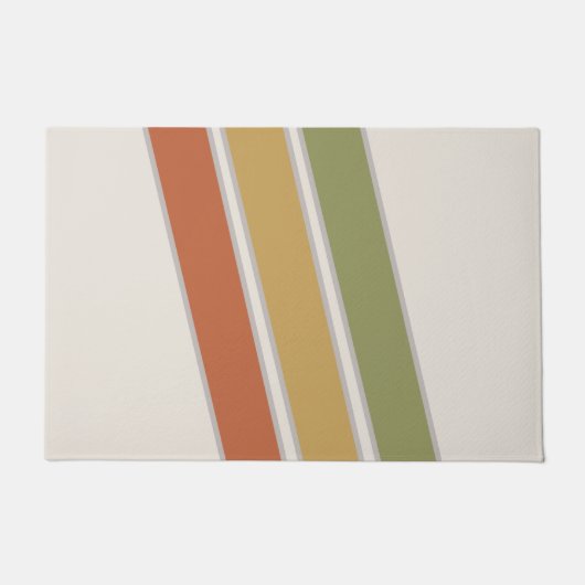 Paillasson Mi-Siècle Moderne Trois Grandes (Devant)