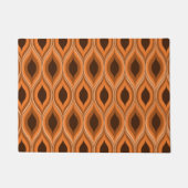 Paillasson Mi-siècle Orange et Brown Retro Ogee Motif (Devant)