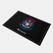 PAILLASSON MICHIGAN GRAND LAKES STATE FLAG DOORMAT (Incliné)