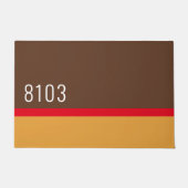 Paillasson Mid Century Modern House Adresse Années 70 (Devant)