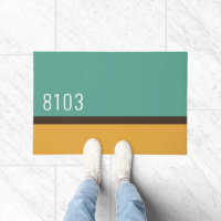 Mid Century Modern House Adresse Turquoise Jaune