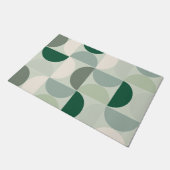 Paillasson Mid Century Moderne Abstrait Motif Sage Green (Incliné)