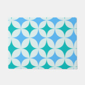 Paillasson Mid Century Retro Starburs Motif Turquoise Bleu (Devant)