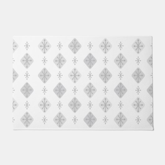 Paillasson Midcentury Starburst Diamonds Light Gray (Devant)