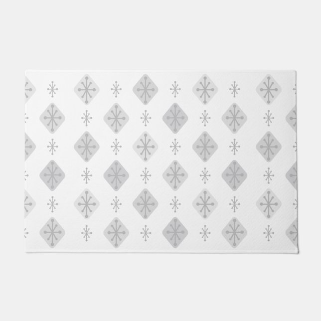 Paillasson Midcentury Starburst Diamonds Light Gray (Devant)