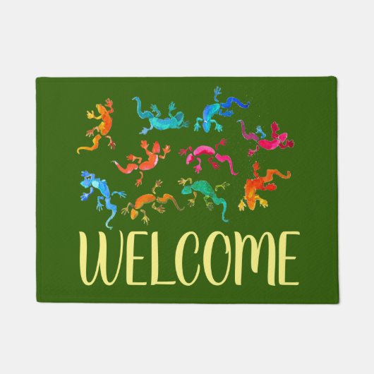 Paillasson mignon de lézard de geckos (Devant)