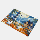 Paillasson Mignon, Nautique/côtier Halloween fantôme/citrouil (Incliné)