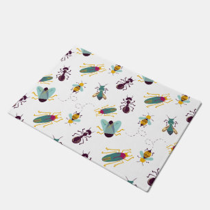 Paillasson mignon petit insecte panier