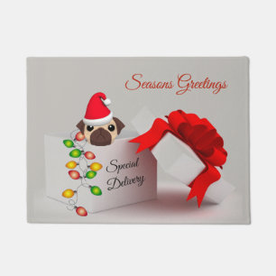 Paillasson Mignonne Carlin Chiot mat de Noël