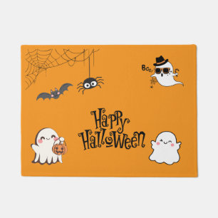 Paillasson Mignonne et Éffrayante porte d'Halloween