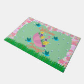 Paillasson Mignonne fourrure de porte de printemps (Incliné)