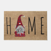 Paillasson Mignonne Noël Plaid Gnome Accueil (Devant)
