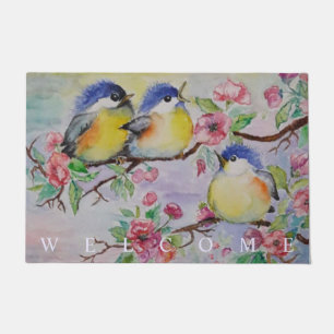 Paillasson Mignonne Porte Oiseau Beaux Éperviers