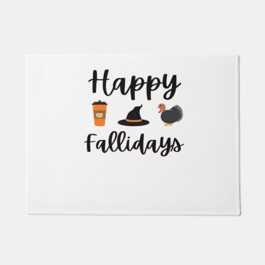 Paillasson Mignonne saison d'automne Joyeux Fallidays Thanksg (Devant)