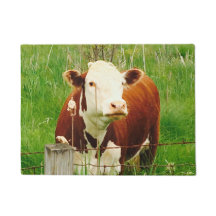 Mignonne Vache Croustillante Brown Porte Verte Mat