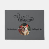Paillasson Mignonne Welcome Chien Photo Porte Fibre (Devant)
