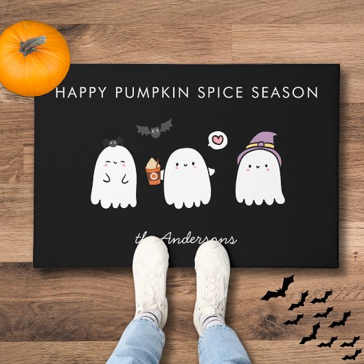 Paillasson Mignons fantômes d'Halloween Saison Spice à la cit