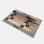 Paillasson Mignons Tous Sont Ici Mat, Crayon  (Incliné)