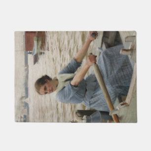 Paillasson Milk Maid sur un bateau à rames (par Albert Edelfe