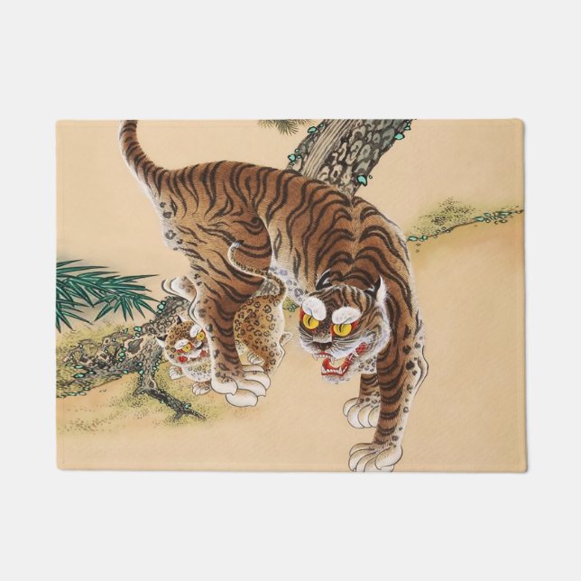 Paillasson Minhwa Coréen Tigre Laide (Devant)