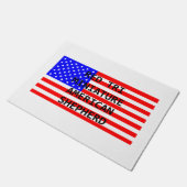 Paillasson mini am shep nom sur drapeau rouge tri (Incliné)