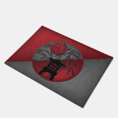 Paillasson Mini pagode bambou rouge lune (Incliné)