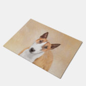Paillasson Miniature Taureau Terrier Peinture - Joli Original (Incliné)