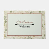 Paillasson Minimalist Art Doormat | Personalized Family Name (Devant)