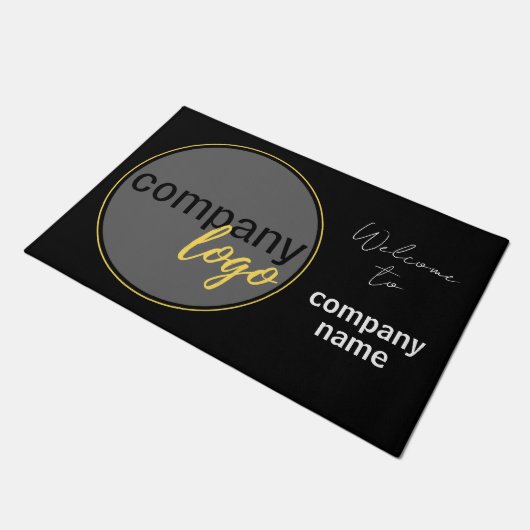 PAILLASSON MINIMALIST BUSINESS COMPANY LOGO ACCUEILLIR (Incliné)