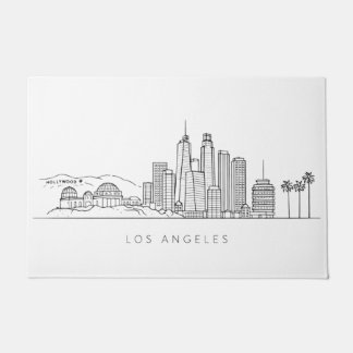 Paillasson Minimalist Los Angeles Skyline Illustration