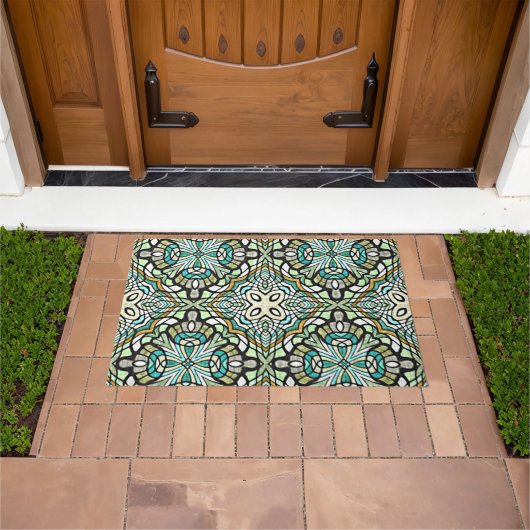 Paillasson Mint Vert Turquoise Hip Bohemian Bali Art Motif (De plein air)