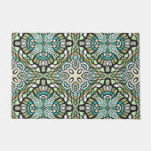 Paillasson Mint Vert Turquoise Hip Bohemian Bali Art Motif (Devant)